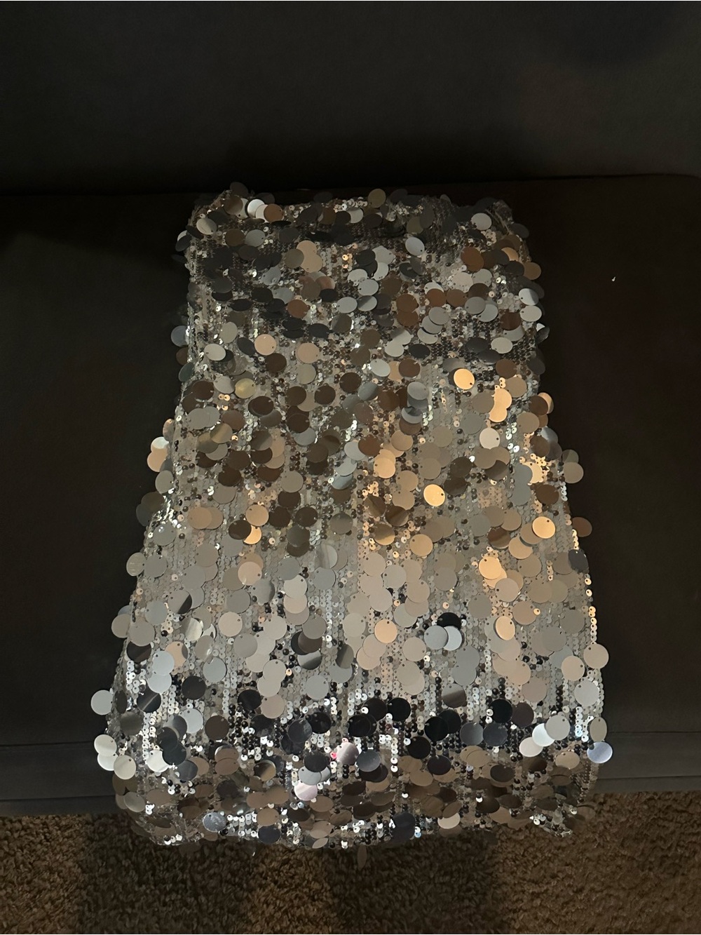 Silver Sequin Mini Skirt – Sparkling Party Skirt